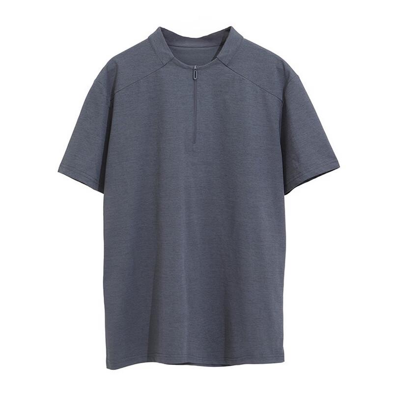 Men's Lightweight Breathable Half-Zip Short Sleeve T-Shirt