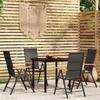 Vidaxl 5-Piece Garden Furniture Set, Black