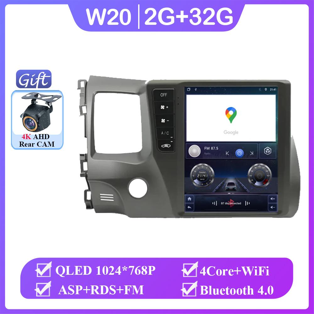 

9,7-дюймовые радиоприемники 2din Android Carplay Android Auto для Honda Civic 2006-2011 Автомобильный радиоприемник мультимедийный плеер навигация