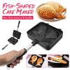 Taiyaki giapponese antiaderente a forma di pesce Bakeware Waffle Pan Maker 2 stampi Strumenti per la cottura della torta