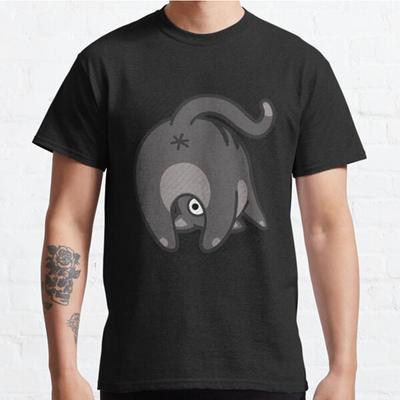 Plus Size S-3XL Cat Bottom Printed T-shirt Men's Tops Fashion Clothes Tees