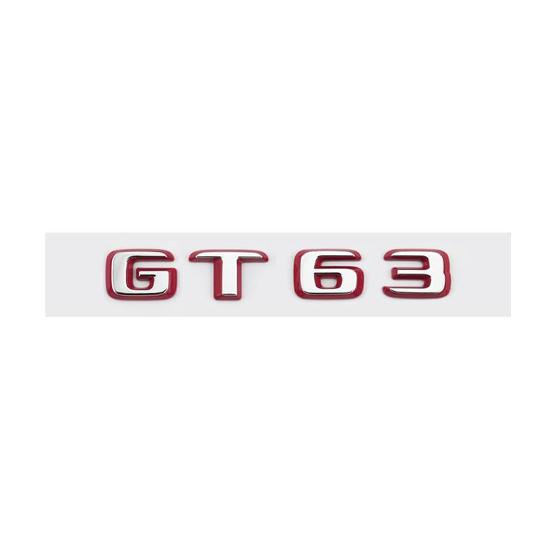 Suitable for Mercedes Benz rear letter sticker silver red version C63S GT63S S63LGLE53 SL63S modification W205 W206 C190 X290