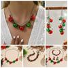 Earrings Christmas Bell Jewelry Set Necklace Xmas Clavicle Chain Sweet   Women
