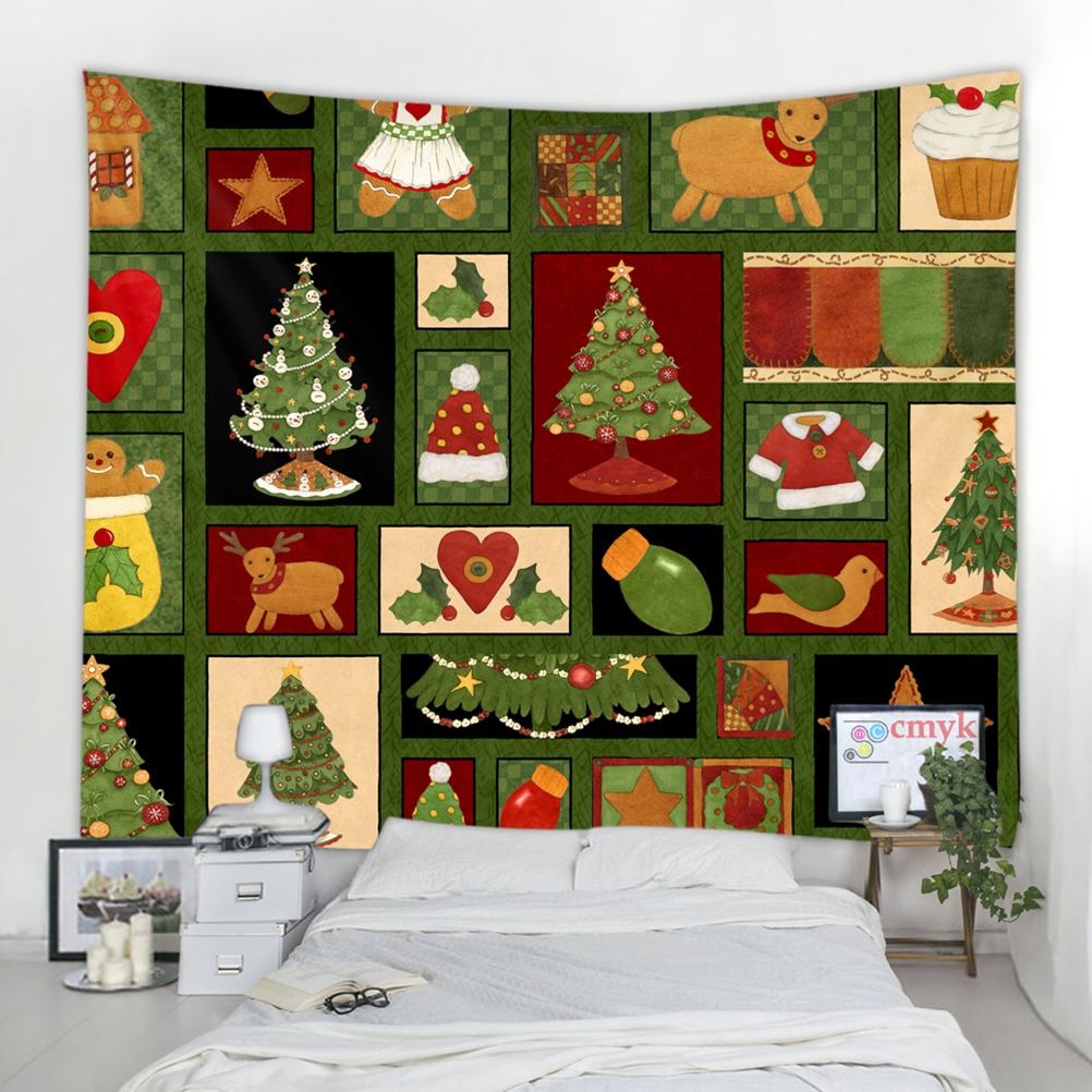 Merry Christmas Christmas atmosphere printed pattern tapestry home living room bedroom wall decoration tapestry