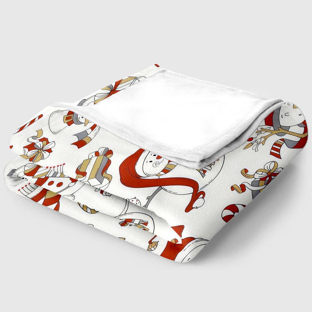 Festive Christmas  Flannel Thin Blankets Cozy Patterns for A Merry Holiday Flannel Blanket New Year Home Decoration Gift