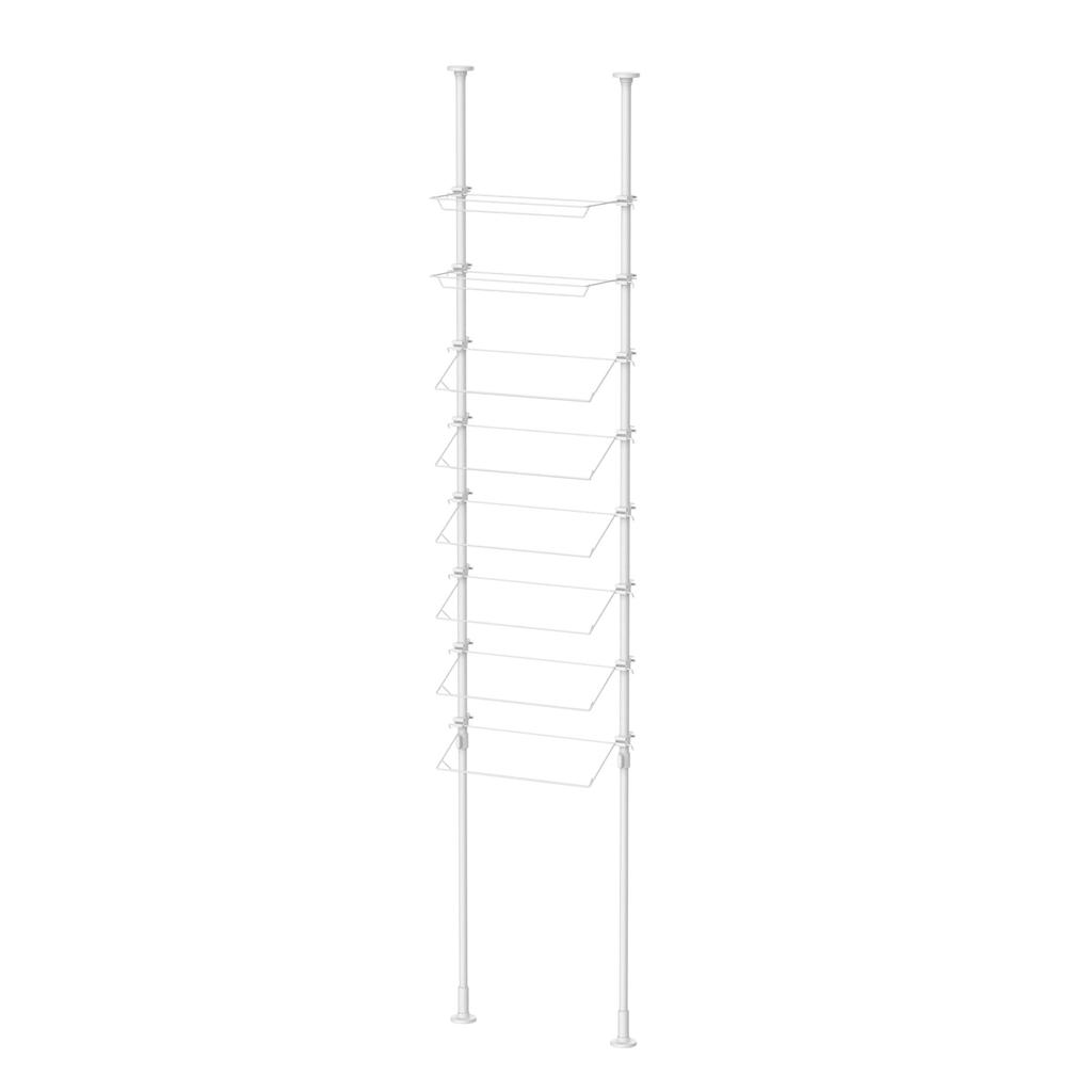 HEIAN SHINDO Tension Shoe Holds 16 8 Matte 57cm Shindo Rack, Pairs, Tiers, White, Wide, 190-300cm High, TSR-57WH (Heian Kogyo)