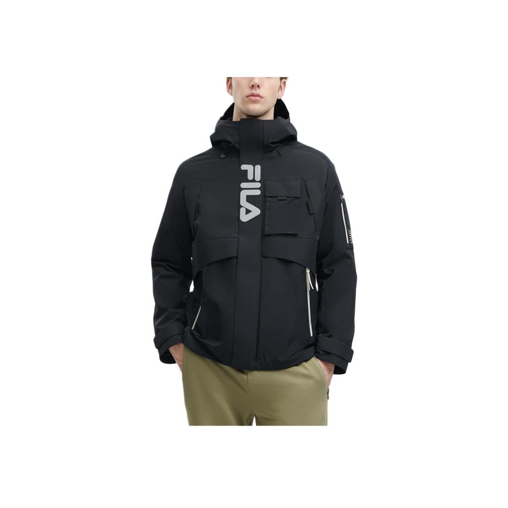FILA Official 2023 Winter New Two-Piece Jacket Set Fashion Outdoor Casual Comfortable Functional Style Men Jacket Black F11M349701F-BK