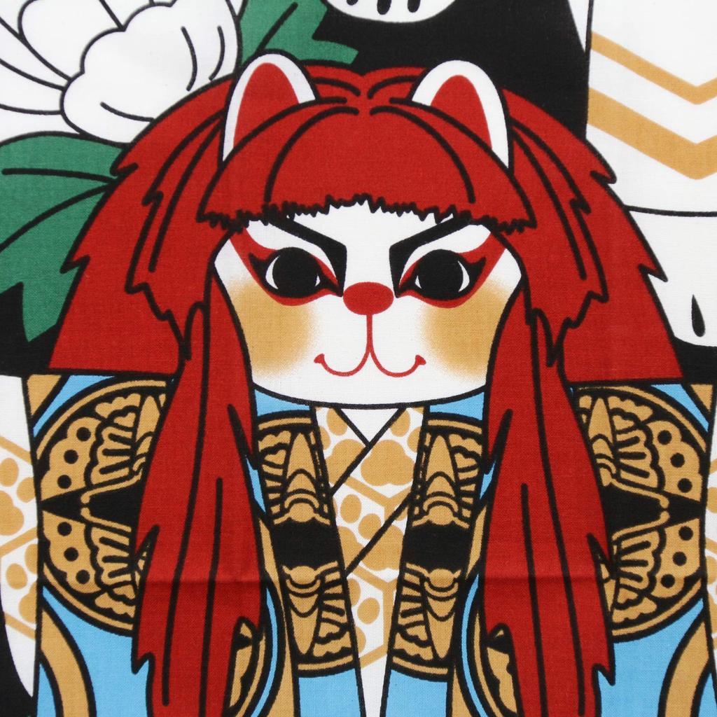 Hand Towel Lion T31 Maneki-neko (beckoning Cat) [Kabuki Dance]