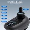 50A Electric Wheelchair Joystick Controller, 360° IPX3 Waterproof Joystick with Horn for Seniors & Disabled