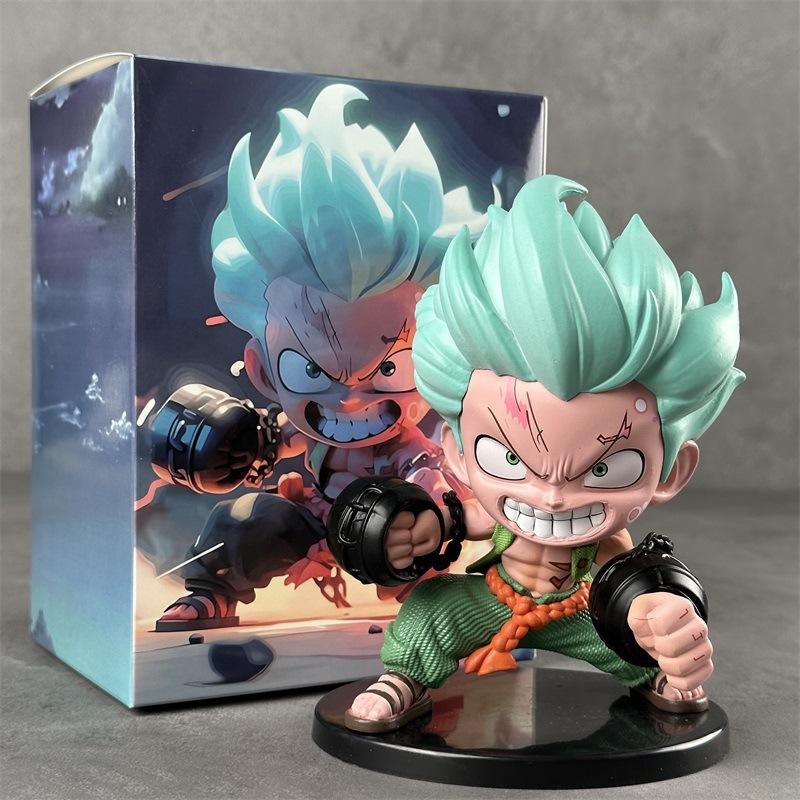 

One Piece figure cos drag Luffy Q version desktop chassis creative ornament two-dimensional animation peripheral gifts