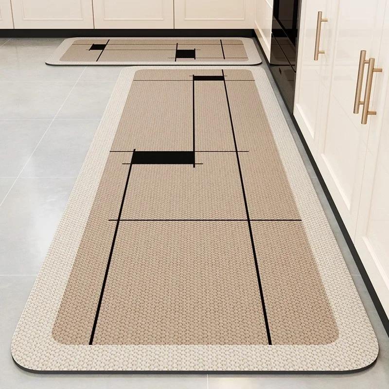 Carpet for Kitchen Floor Mat Absorbent Long Rug Absorb Oil Quick-drying Diatom Mud Anti-slip Foot Mats Home Decoration Rugs