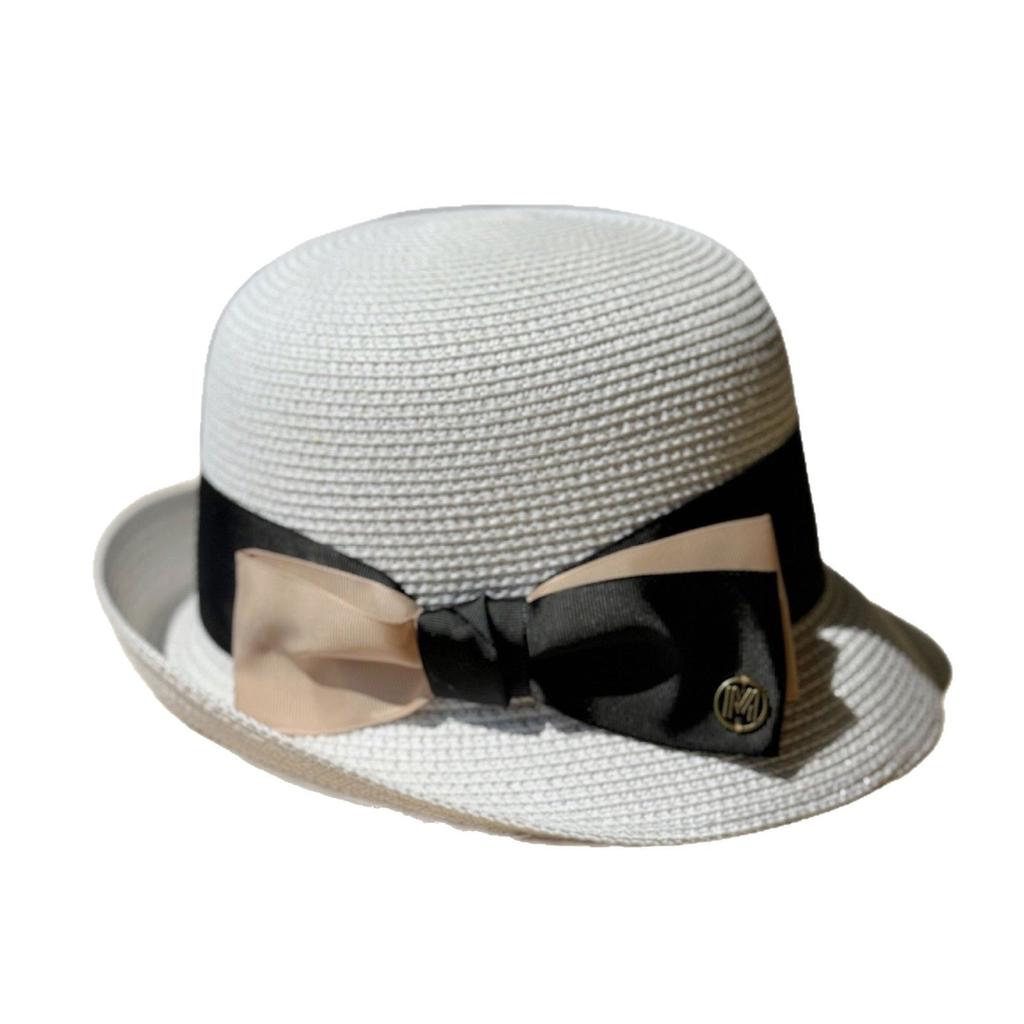 New Fashion Small Edge Curling Sunshade Straw Hat Women's Spring and Summer Outdoor Travel Sun Hat Elegant Basin Hat