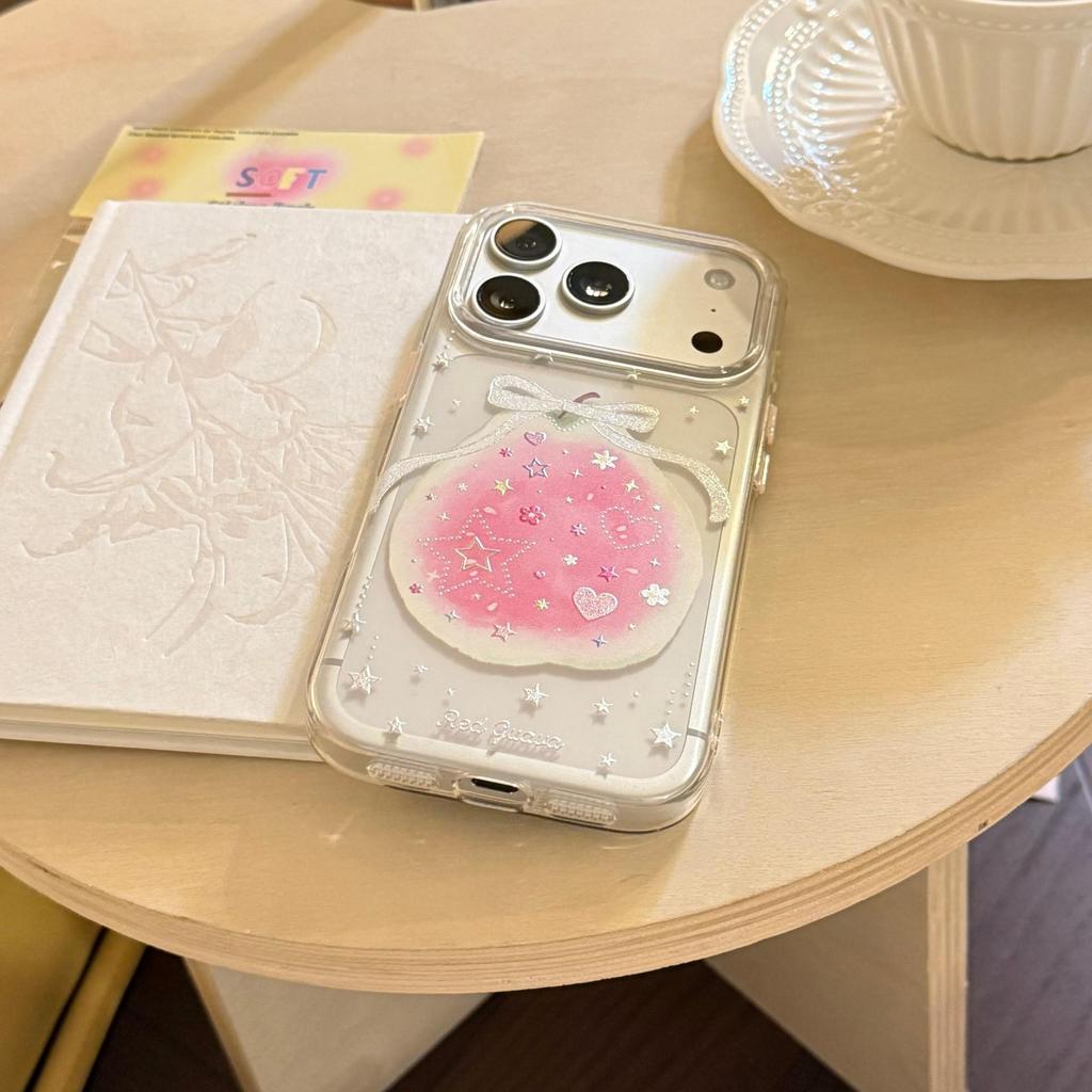 Creative Guava Bow Phone Case for iPhone 16, iPhone 17, and iPhone 17 Pro Max