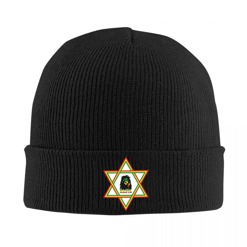 Rasta Lion Of Judah Star Of David Warm Knitted Cap Winter Knit Bonnet Hat Skullies Beanies Hip Hop Caps for Unisex