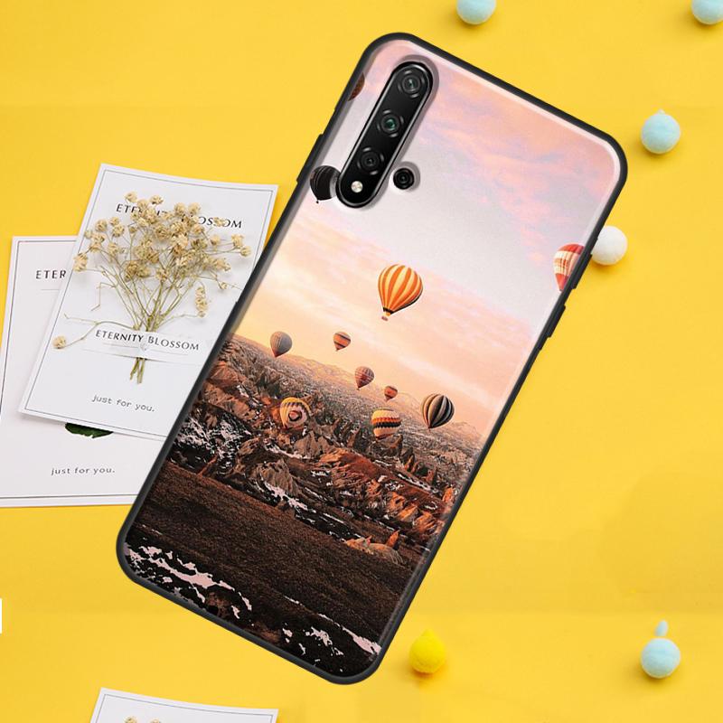 Hot Air Balloon Travel Mountain For Huawei Nova 7i 8i 11i 12i 12s 9 10 SE Y91 Y90 Y60 Y70 Y72 Y61 P60 Pro P30 P40 Lite Case
