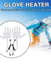1 Pair Glove Heating Pad Carbon Fiber 5V Five-Finger Gloves Heating Pad Thermal Insulation for Outdoor Skiing