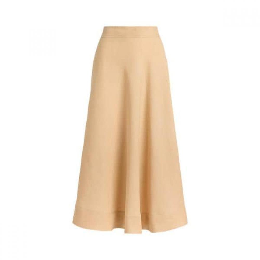 LAuren RAlph LAuren Linen A Line Midi Skirt Wmlrskts6h20316200 00
