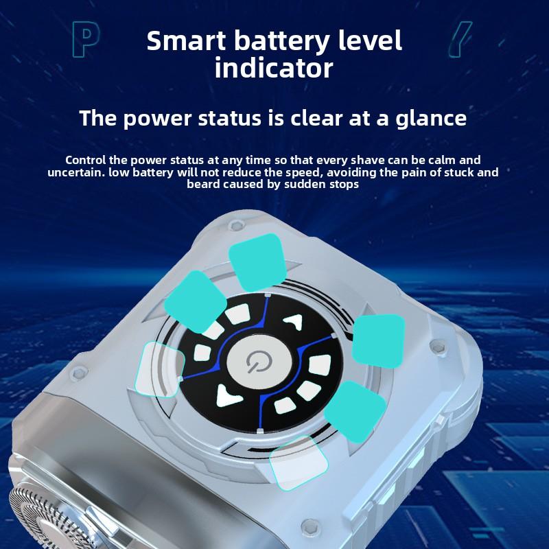 Nowa Golarka Elektryczna Mecha Golarka Męska Inteligentny Wyświetlacz Cyfrowy Podróżna Przenośna Na Prezent Urodzinowy Dla Chłopaka