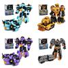 Transforming Car Robot Mech Action Figure Toy Cartoon Collectible With Puzzle Assembly Plastic Material