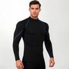 Men's High-Neck Velvet Warm Fitness Suit for Autumn/Winter - PRO Tight-Fit Sportswear for Basketball, Running, and Training.