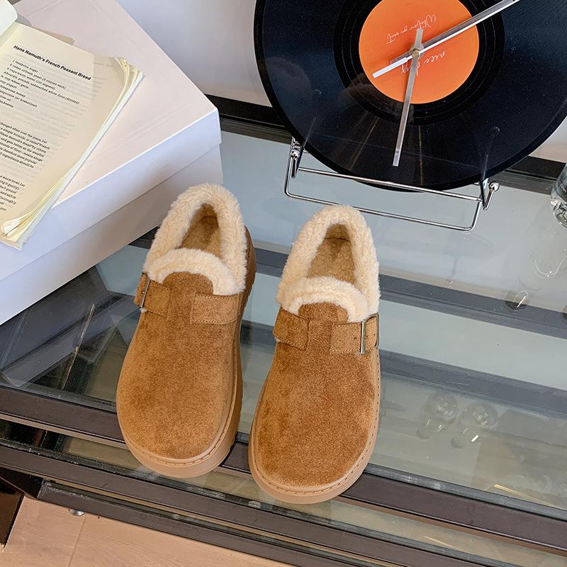 

Женские зимние теплые меховые ботинки большого размера на мягкой подошве, ботильоны до щиколотки с подкладкой, нескользящие спортивные хлопковые ботинки для пеших прогулок 40 верблюд