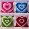 Sweet Love Cushion Cover Plush Fabric Soft Double-Sided Printed Invisible Zipper Sofa Pillow Case Home Decor