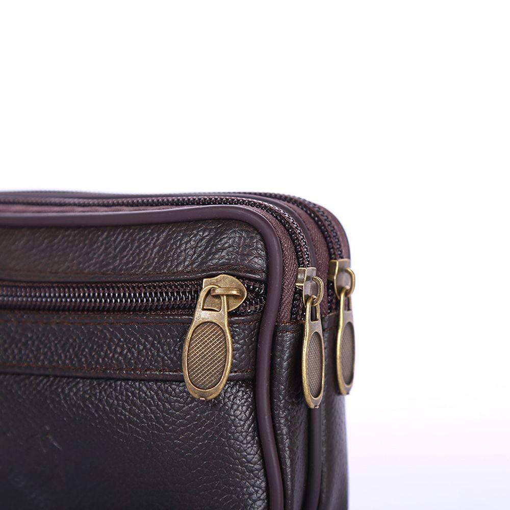 Wear-resistant Purse Phone Bag Cow Leather Men Waist Pack Belt Bags Coin Waist Bag Wear Belt Pocket