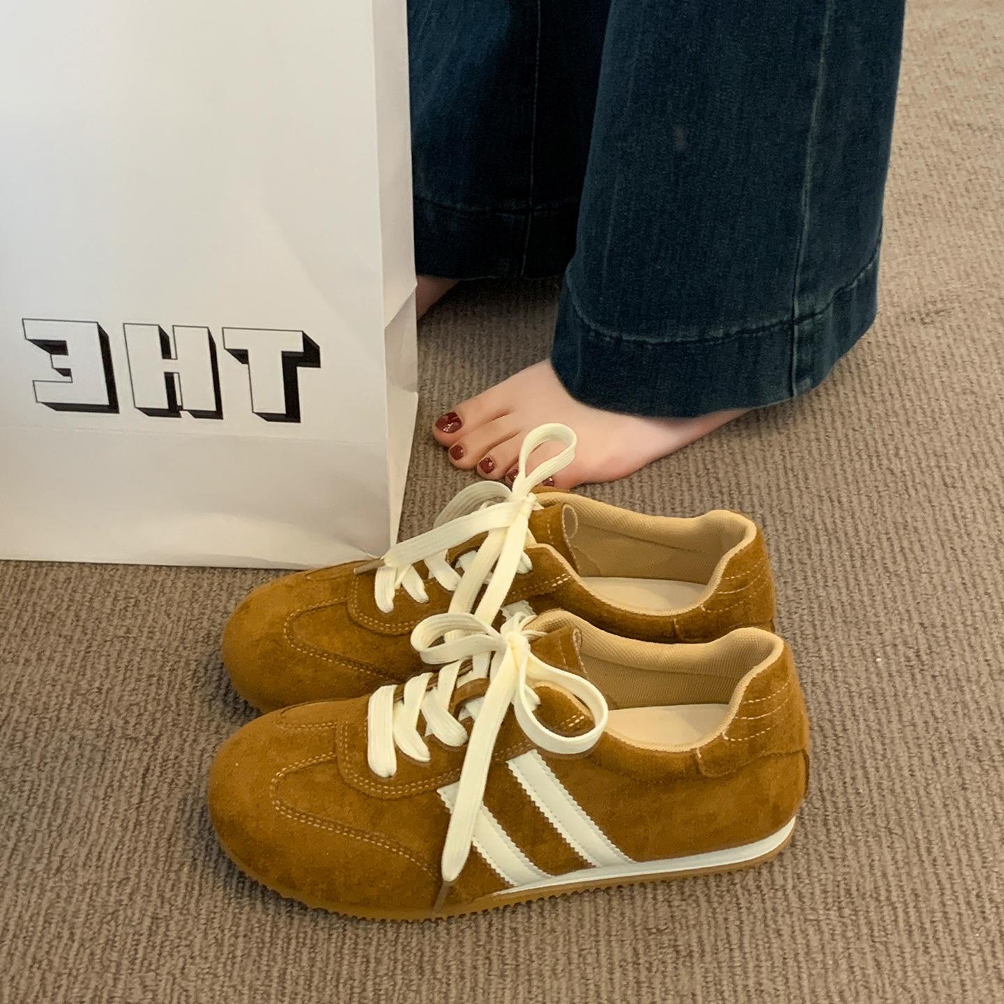 

Желтые кроссовки Кроссовки Форреста Гампа женские 2025 новая летняя обувь универсальные желтые немецкие тренировочные кроссовки спортивная и повседневная обувь для скейтборда 39 хаки