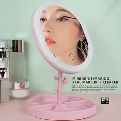 Makeup Mirror With Light White LED Daylight Vanity Mirror Detachable/Storage Base 3 Modes Mirror With Light Gift USB Cable