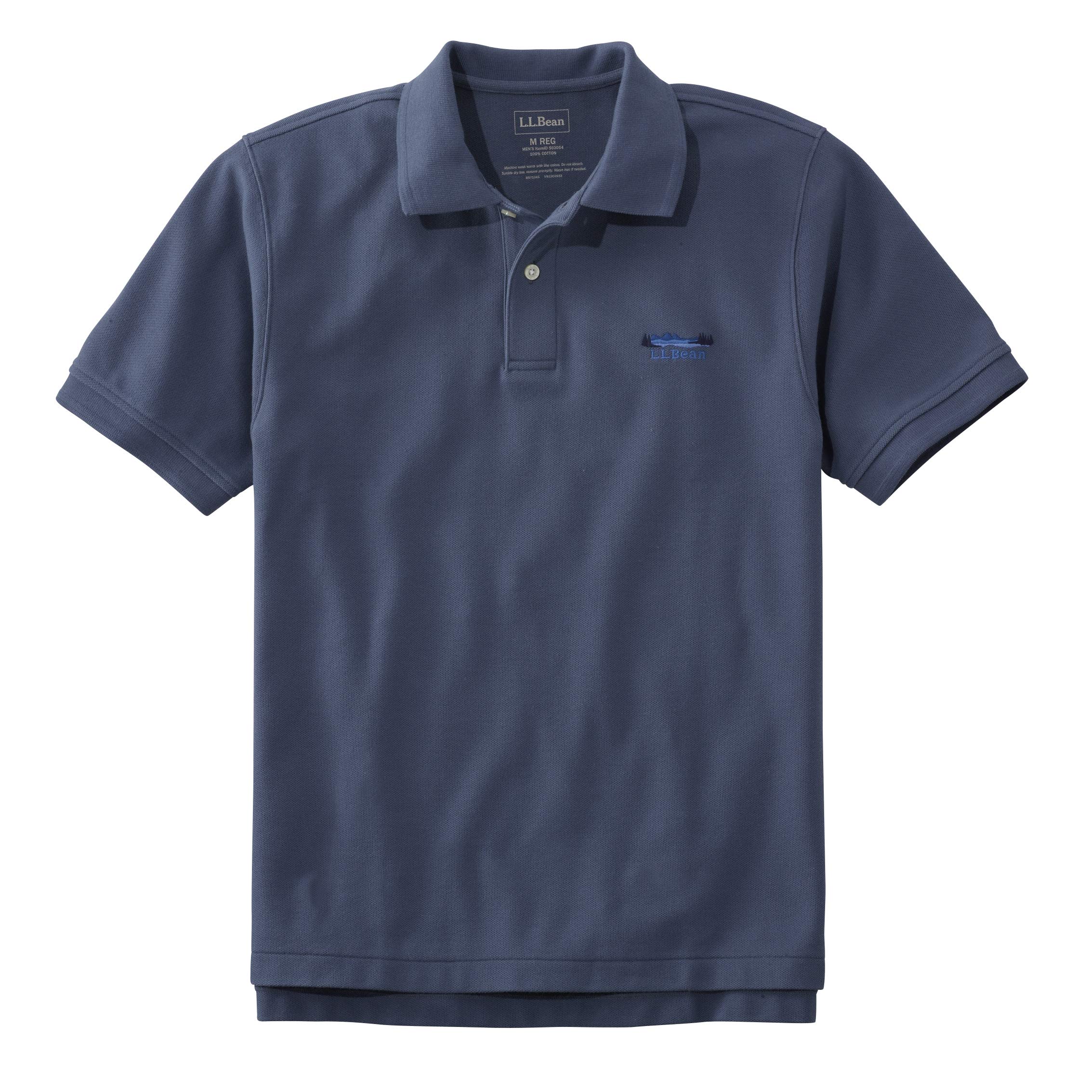 

[L.L.Bean] Men s Premium Double L Polo Shirt, Short Sleeve, Katahdin Logo Embroidery, Japan Fit, Size S, Navy Vintage Indigo 0URQ427002