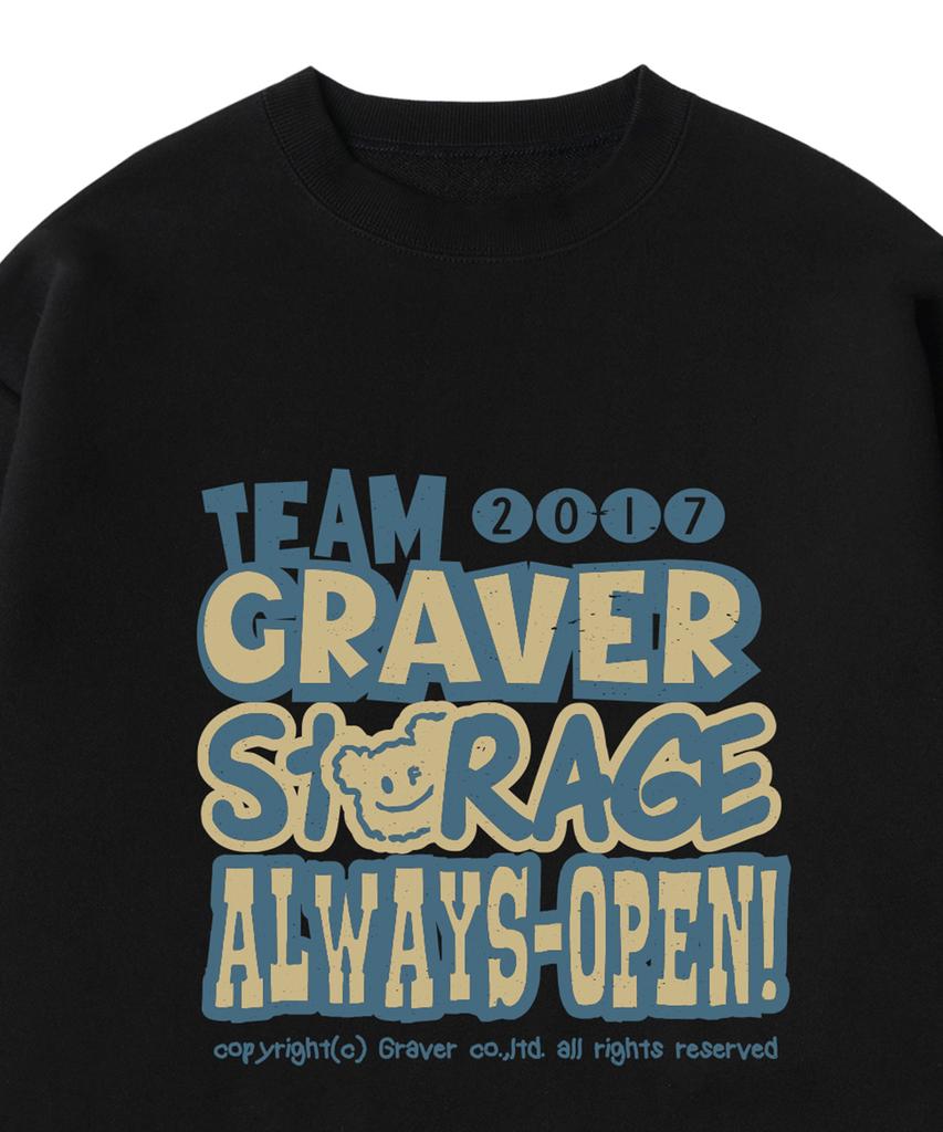 GRAVER [Unisex] Storage Sweatshirt_Black