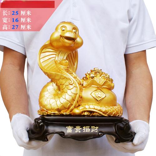 Moderne minimalistische Harz Glück Tierkreis Schlange Dekorationen Geburtstagsgeschenke Maskottchen goldene Schlange Dekorationen Künstliches Tier