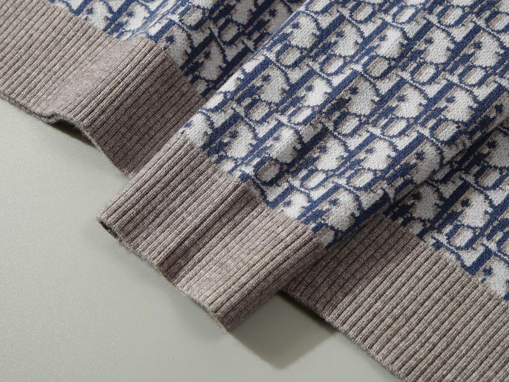 Pánský evropský lehký luxusní podzimní/zimní žakárový svetr s potiskem písmen