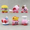 6 Style Delightful Kirby Food Figurines Pvc Cute Anime Character Decor Car