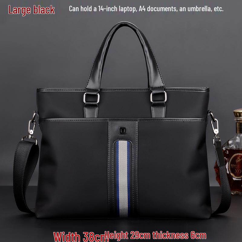Men's Oxford Cloth Business Casual Crossbody Bag - Korean Style Canvas Briefcase and Shoulder Bag.