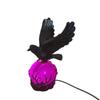 Raven Lamp Black Gothic Light Halloween Bird Sculpture with for Tabletop, Nightstands,