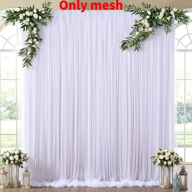 

Стильная тюлевая занавеска для выездной свадебной церемонии и украшения вечеринки 160x215cm белый