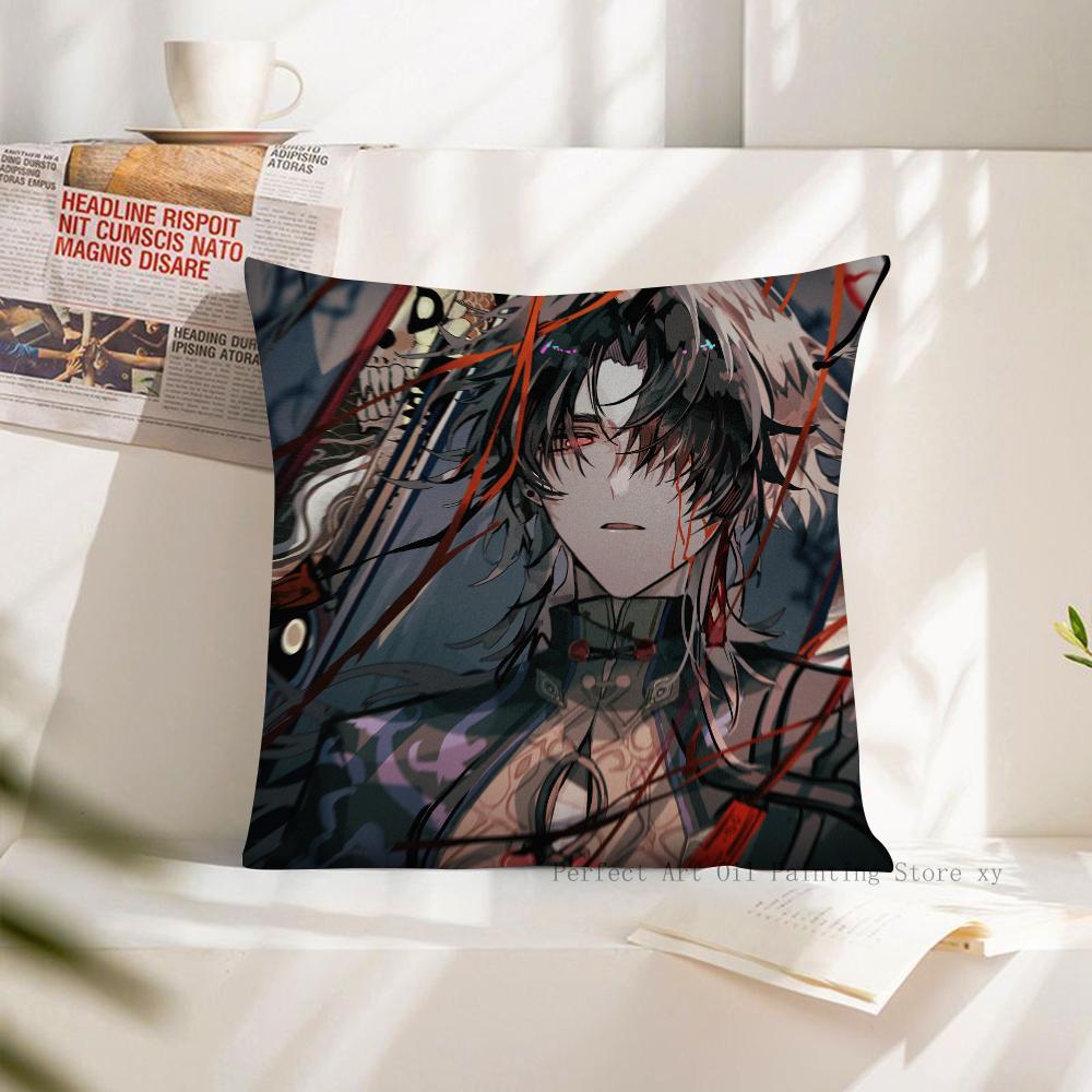 Anime Game Honkai Star Rail Blade Pillow Case Fashion Square Pillowcase Bedroom Sofa Room Ins Decoration Leisure Cushion Cover