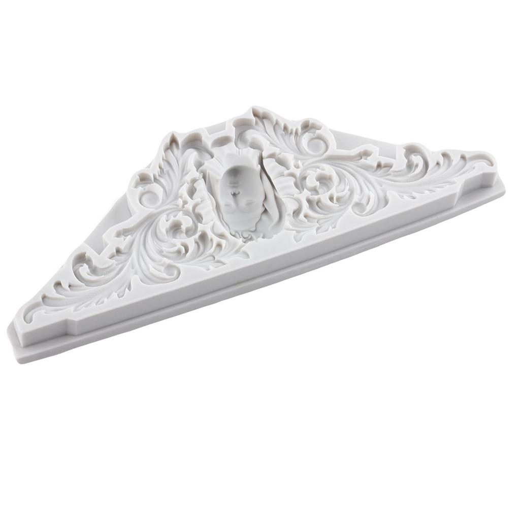 Baroque Relief Flower Lace Silicone Molds Baroque Avatar Head Fondant Mold Cake Decorating Tools Cupcake Topper Candy Chocolate Gumpaste Mold