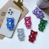Glitter Powder Bear Cartoon Cute Creative Mobile Phone Airbag Bracket Simple Paste Retractable Desktop Air Cushion