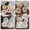 Soft Knitted Collection Autumn Winter Sweet Scrunchie Polka Dot Floral