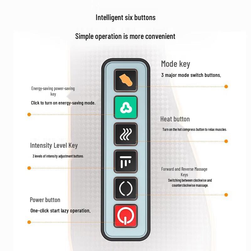 AUX Cervical Neck & Back Massager with Heat (AUX-S8) CN Plug (adapter Included)