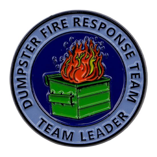 Dumpster Flame Pin Humorous Dumpster Flame Response Team Alloy Pin Hilarious Enamel Badge for Coworkers Team Leader