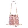 Damen Kordelzug Beuteltasche Tragetasche Schultertasche Clutch Tasche Wende Pailletten Kette Umhängetasche Urlaubsgeschenke