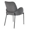 LOREN velvet upholstered chair, dark gray