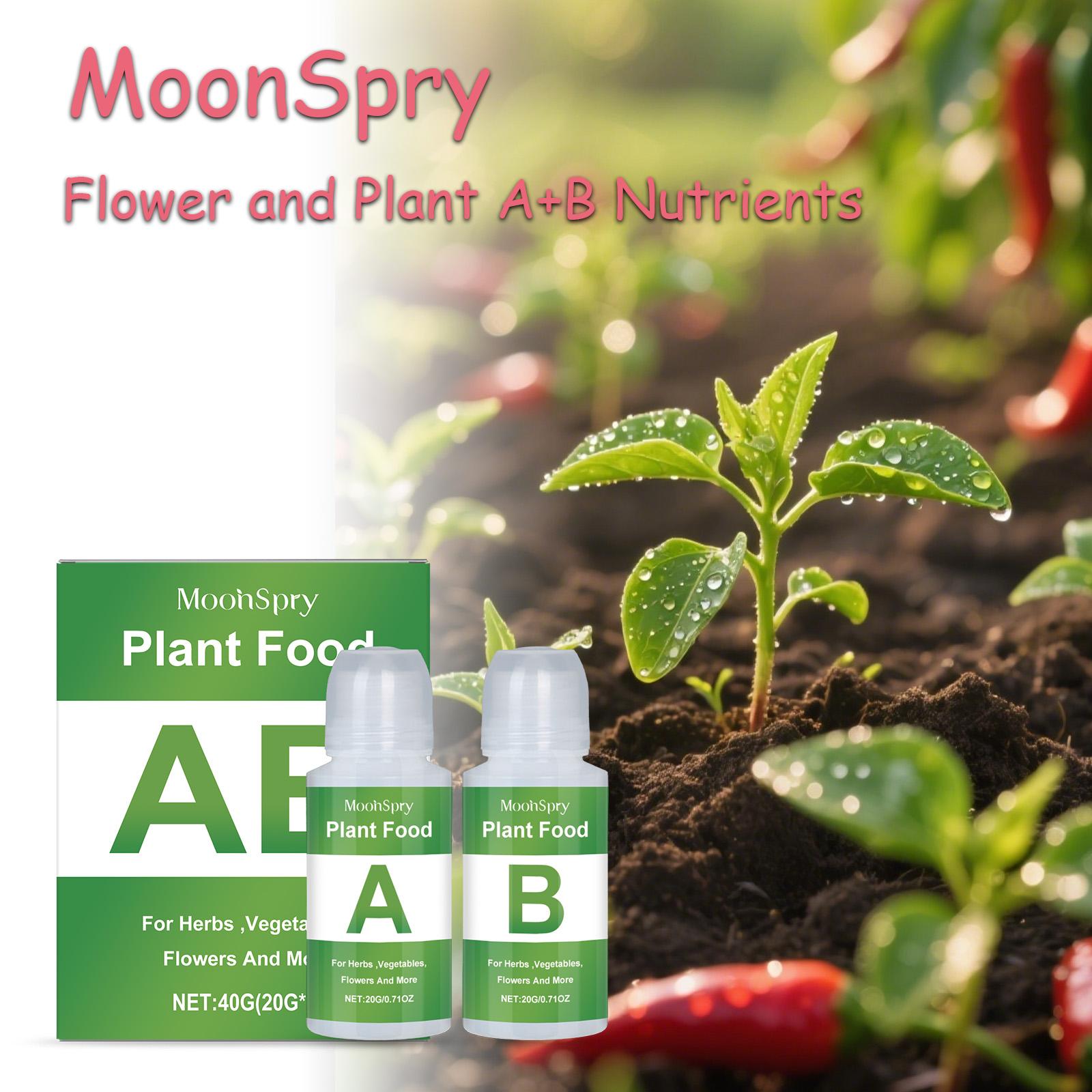 

MoonSpry Hydroponic Nutrient Solution AB Dual Agent Soilless Cultivation Nutritional Supplement for Flower Planting 1 set