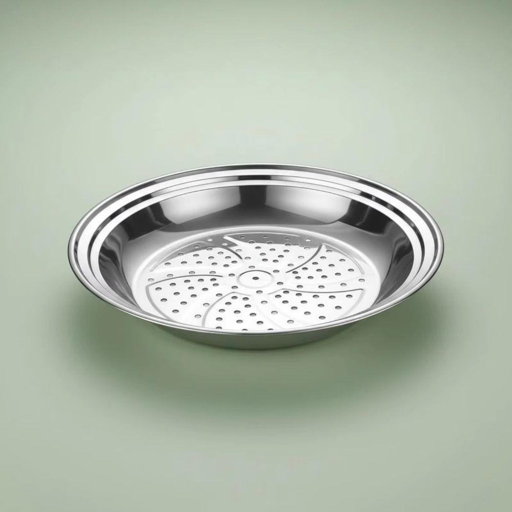 Large Hole Kitchen Steam Tray Round Pot Steam Insert Stainless Steel Steamer Basket Kitchenware