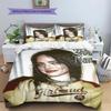 Billie Eilish Custom Name Pattern Bedding,Quilt Set Quilt Cover Pillowcase Home Birthday Gift(1 * duvet cover + 2 * pillowcase, without core)