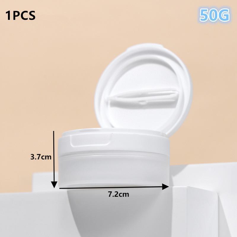 50/120G Flip Cover With Spoon Or Tweezers Refillable Bottles Empty Pot Travel Face Cream Lotion Cosmetic Cotton Makeup Jar