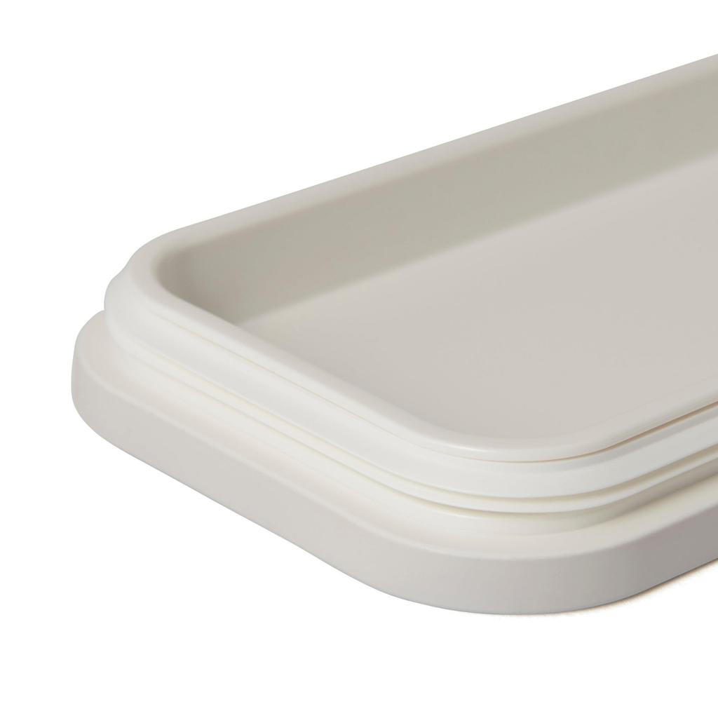 Francfranc Logo Lunch 2 Dishwasher with Dividers Box, Tiers, White, Safe,